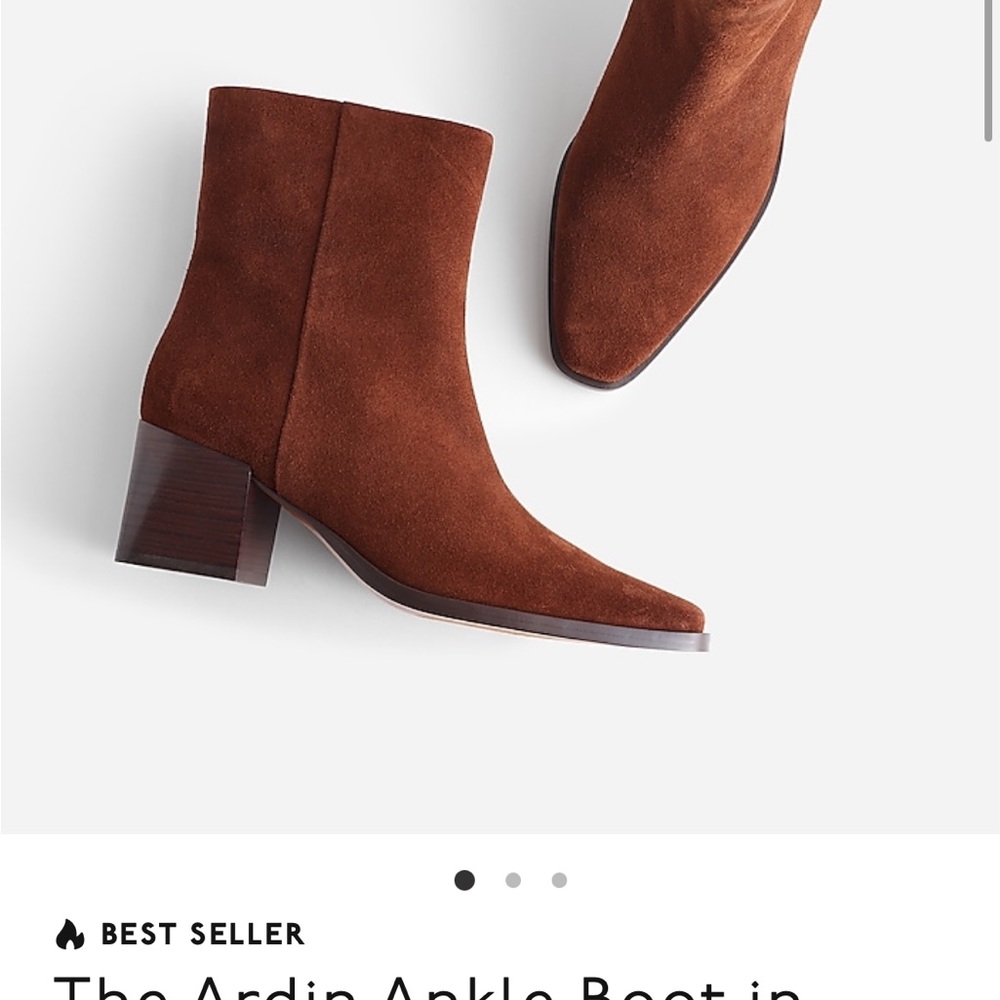 Madewell Ardin Ankle Boot - Soft Mahogony Suede